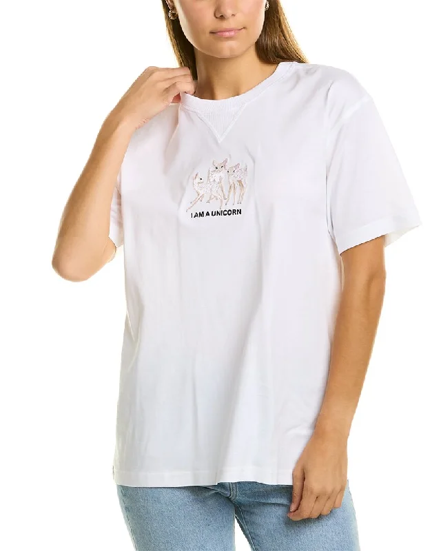 Burberry Oversized T-Shirt-- Cotton Fabric Linen Fabric Terry Fabric