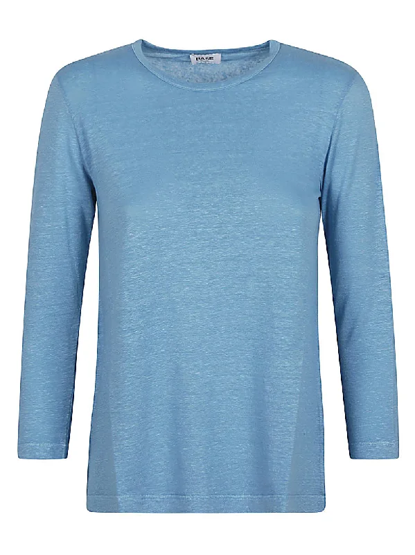 Base Women's T-Shirts And Polos Blue-- Cotton Fabric Linen Fabric Terry Fabric