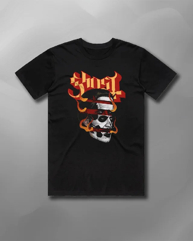 Ghost - Face Inside Face T-Shirt-- Ribbed T-Shirt High Neck Heavyweight