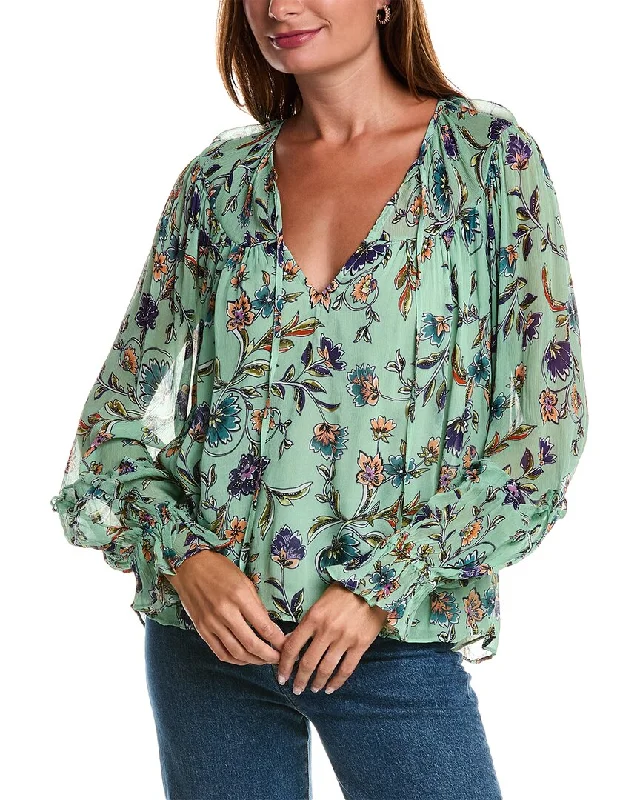 Ramy Brook Rosalind Shirt-- Real Fur Shearling Chenille