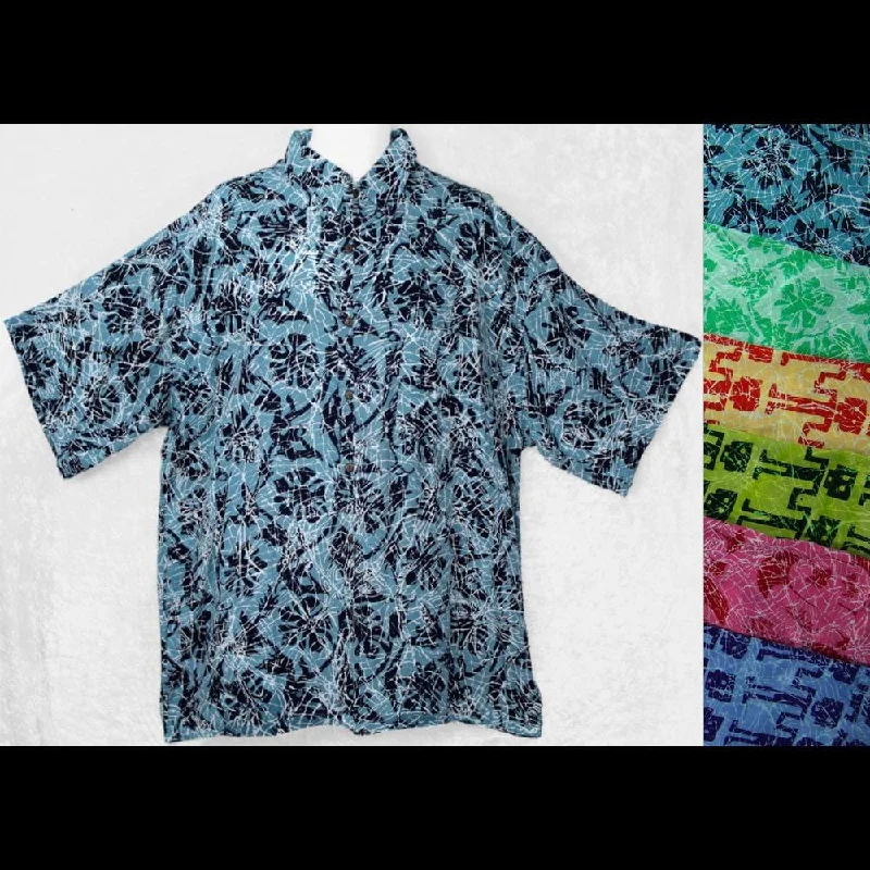Crackle Batik Shirt-- Elegant Classic Vintage