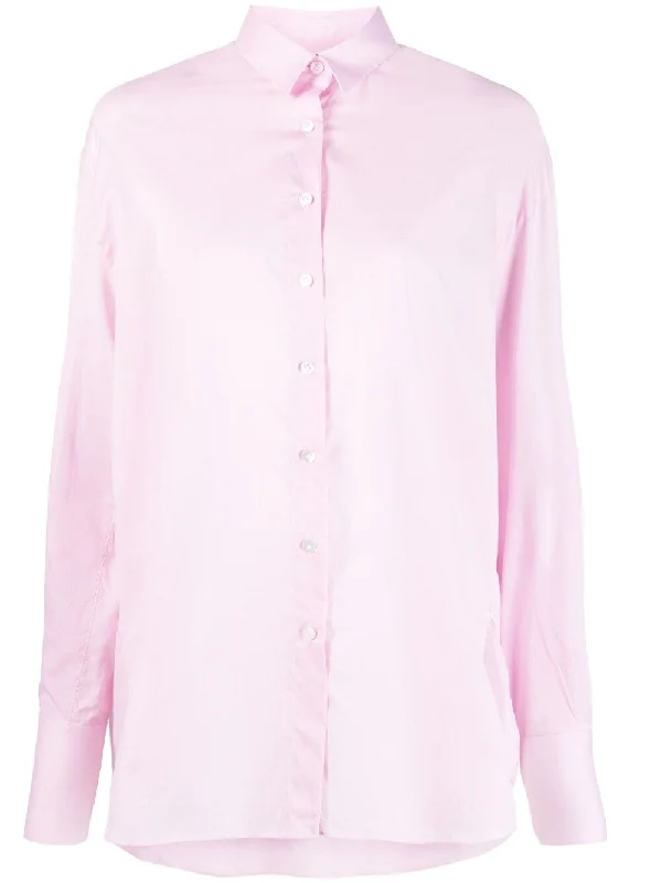 Finamore 1925 Napoli Women's Shirts Pink-- Real Fur Shearling Chenille