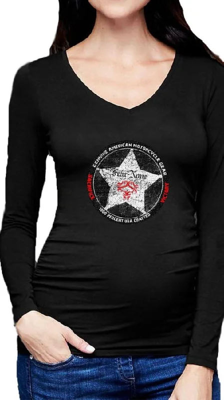 Sheriff's Star Rider V Neck Shirt-- Wool Fabric Cashmere Fabric Tweed Fabric