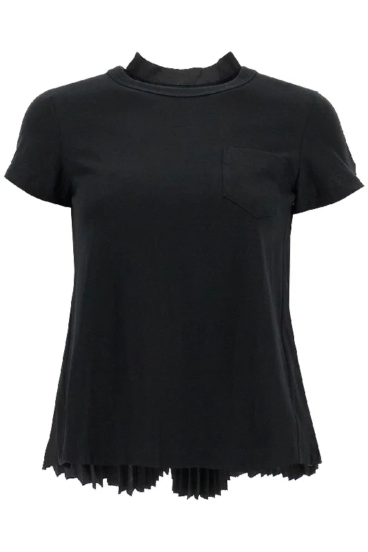 Sacai Women's Pleated Back T-Shirt-- Elasticated Padded Insulated
