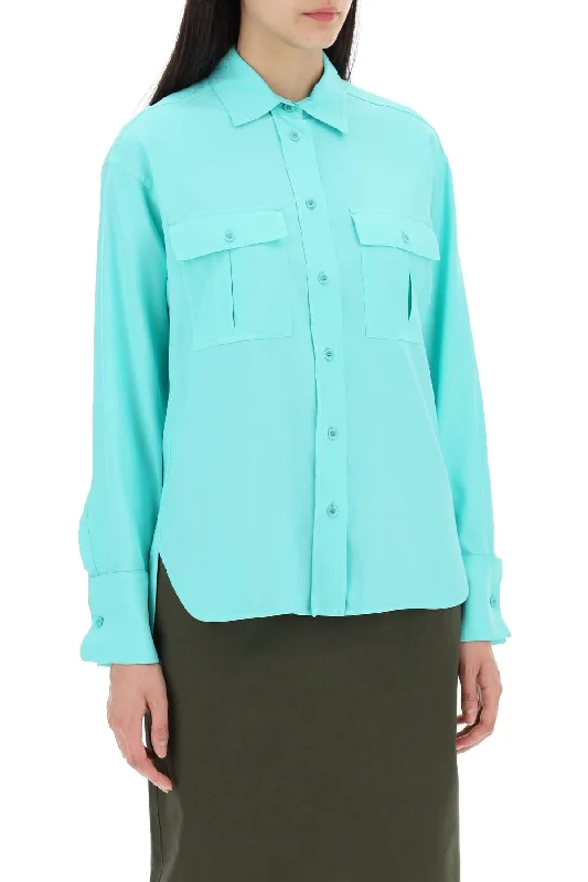 Max Mara Silk Shirt-- Wool Fabric Cashmere Fabric Tweed Fabric