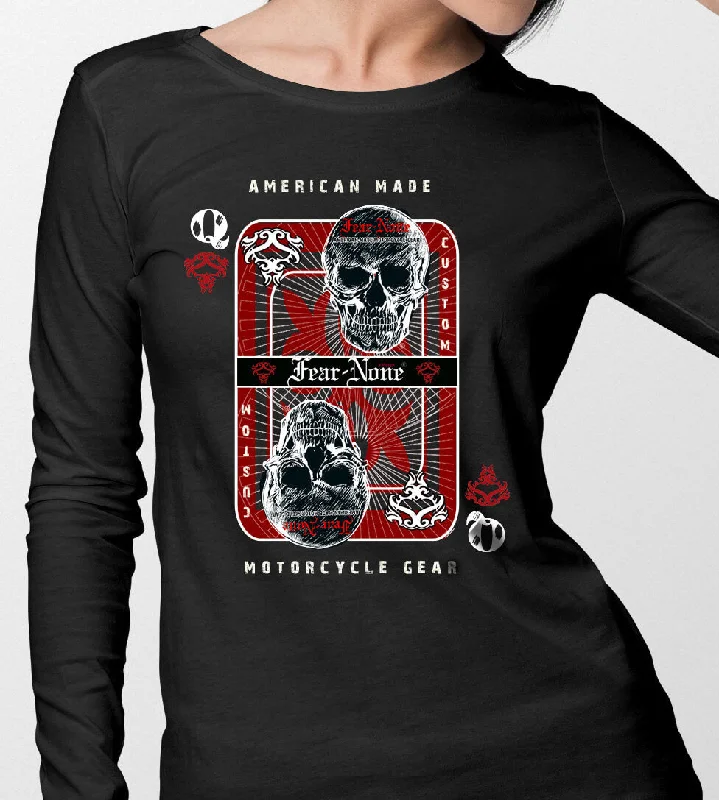 Women's "Queen of Skulls" Shirt-- Beaded Sequined Faux Fur