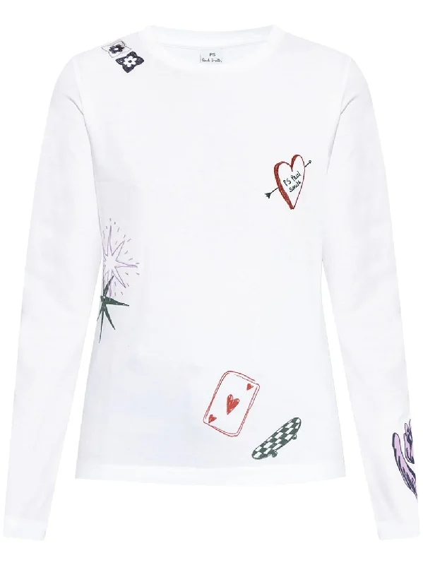 Ps By Paul Smith Women's T-Shirts And Polos White-- Hooded Caped Shawl Collar