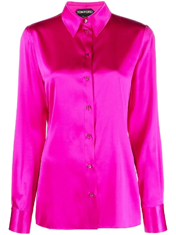Tom Ford Women's Shirts Fuchsia-- Front Pockets Side Pockets Patch Pockets