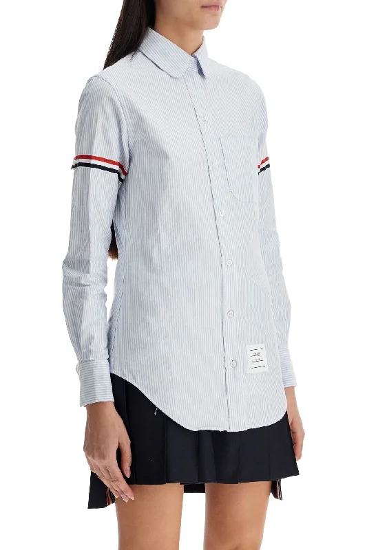 Thom Browne Oxfor Cotton Shirt-- Wool Fabric Cashmere Fabric Tweed Fabric