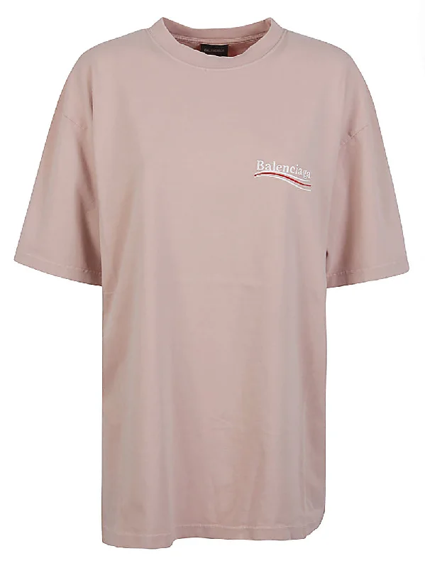 Balenciaga Women's T-Shirts And Polos Pink-- Nylon Fabric Polyester Fabric Spandex Fabric