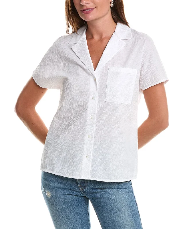 Theory Ralfinn Seersucker Shirt-- Fashionable Trendy Casual