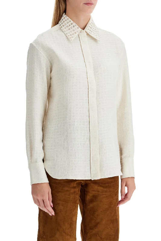 Golden Goose 'jacquard Shirt With-- Embroidered Appliqued Beaded
