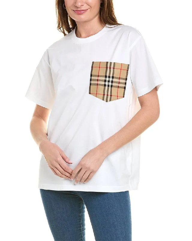 Burberry Carrick Check T-Shirt-- Collared Crew Neck Turtle Neck