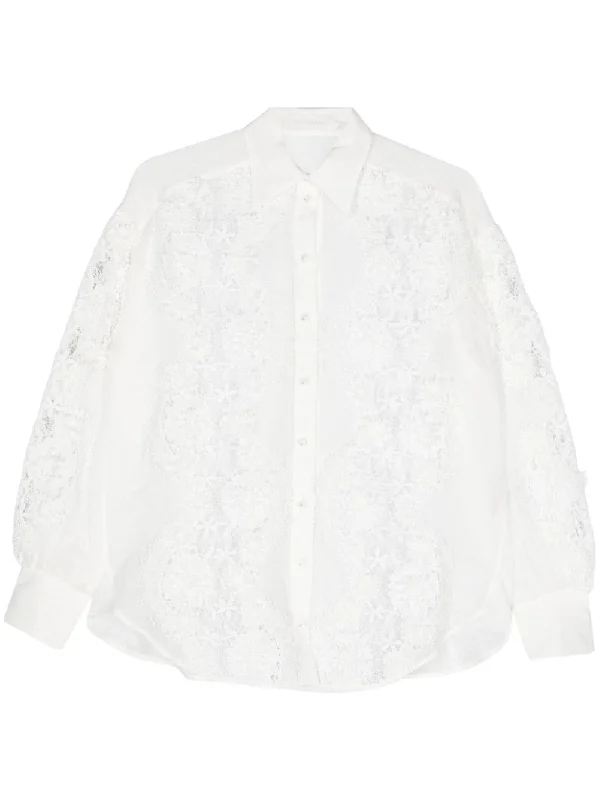 Zimmermann Women's Shirts White-- Layered Multi-layer Single Layer