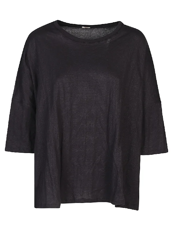 Apuntob Women's T-Shirts And Polos Grey-- V-Neck T-Shirt Long Sleeve Cotton