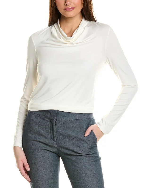 Brooks Brothers Cowl Neck Shirt-- Polka Dot Checkered Tartan