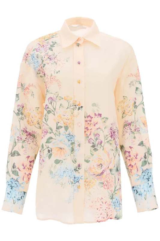 Zimmermann Women's Floral Halliday Shirt -- Basic T-Shirt Crew Neck Short Sleeve