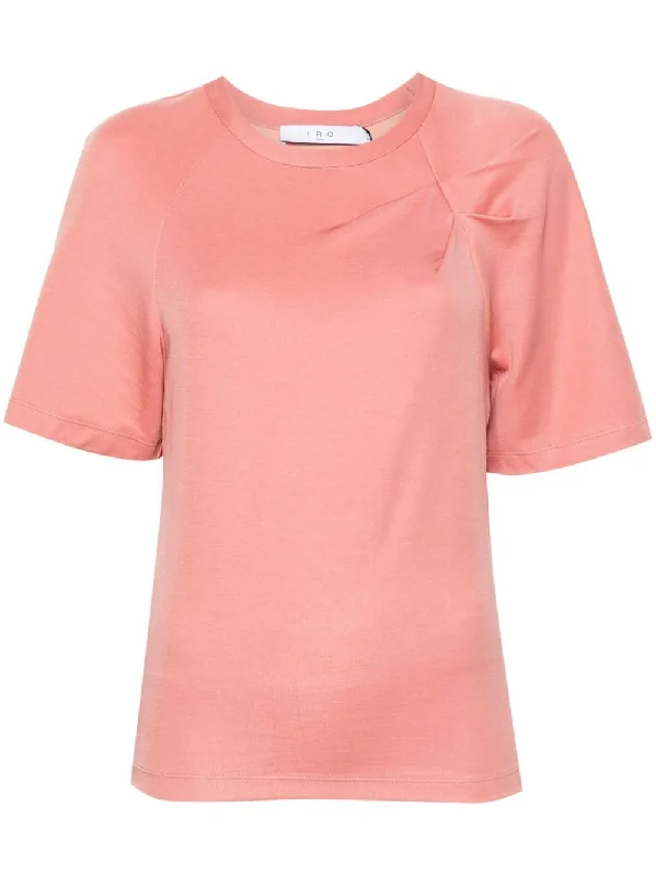 Iro Women's T-Shirts And Polos Pink-- Handmade Hand-knitted Hand-woven
