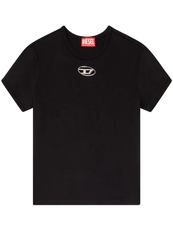 Diesel Women's T-Shirts And Polos Black-- Oversized T-Shirt Spandex breathable