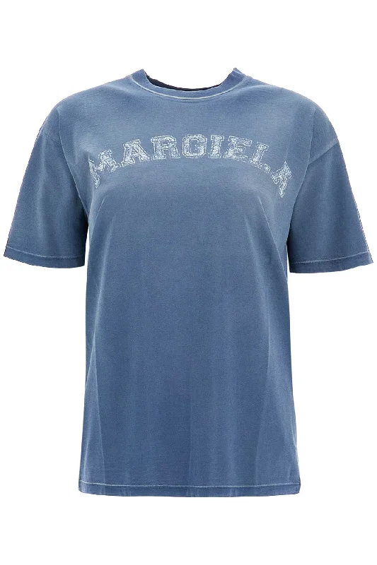 Maison Margiela Women's Logo T-Shirt-- Mesh Fabric Canvas Fabric Denim Fabric