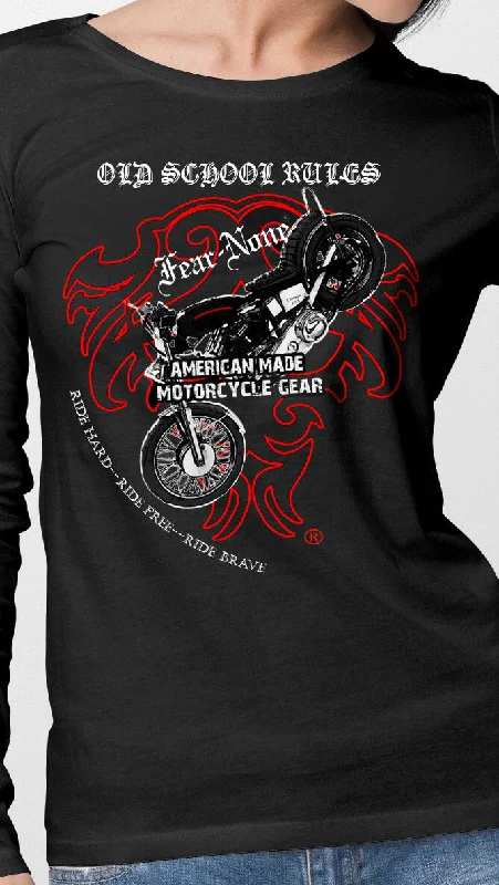 Women's "Old School Bike" Shirt-- Mesh Canvas Denim