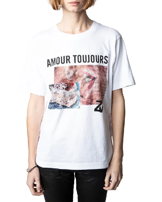 Zadig & Voltaire Bow T-Shirt-- Nylon Fabric Polyester Fabric Spandex Fabric