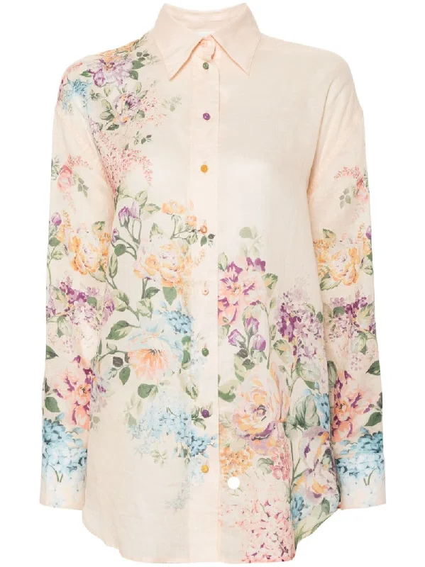 Zimmermann Women's Shirts Beige-- Casual Formal Business