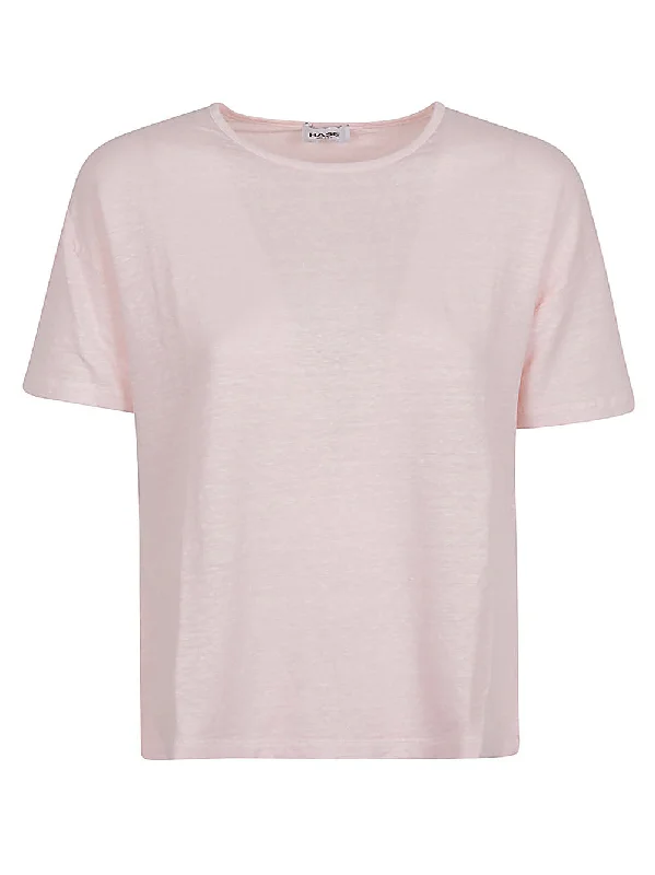 Base Women's T-Shirts And Polos Pink-- Print Jacquard Patchwork