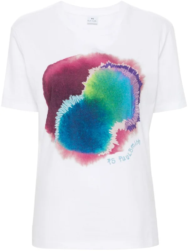 Ps By Paul Smith Women's T-Shirts And Polos White-- Notch Collar Peter Pan Collar Cowl Neck