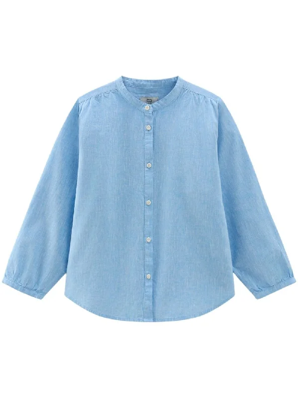 Woolrich Women's Shirts Clear Blue-- Elasticated Padded Insulated
