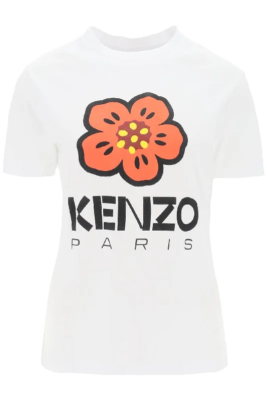 Kenzo Women's Boke Flower Printed T-Shirt-- Silk Blend Satin Velvet