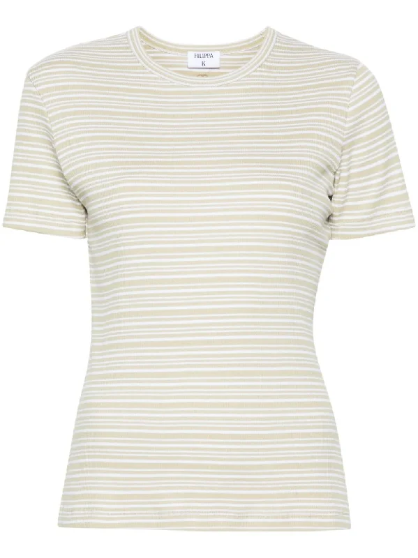 Filippa K Women's T-Shirts And Polos Green-- Elasticated Padded Insulated