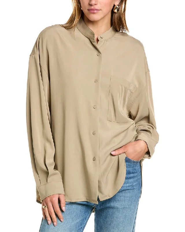 Sophie Rue Dominique Button-Up Shirt-- Plaid T-Shirt Polka Dot Checkered