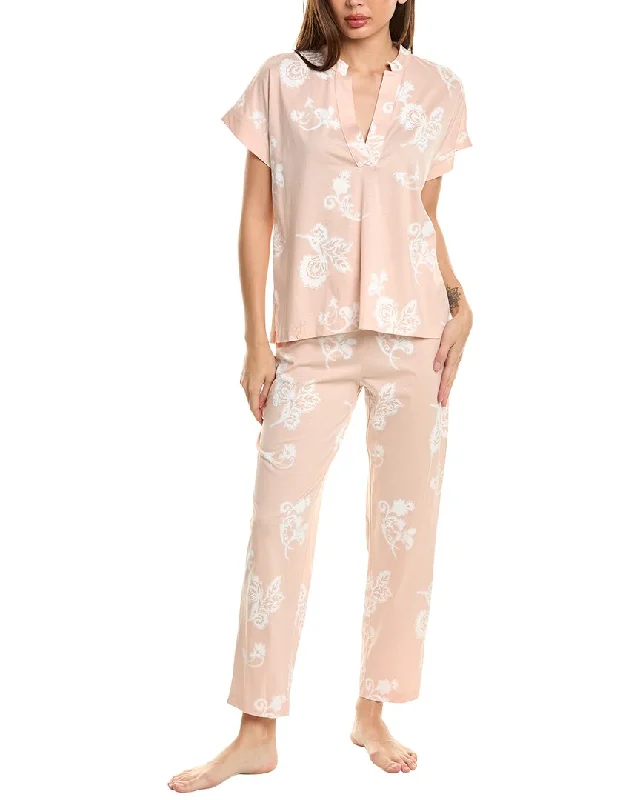 Natori 2Pc Shirt & Pant Set-- Machine Wash Dry Clean Hand Wash