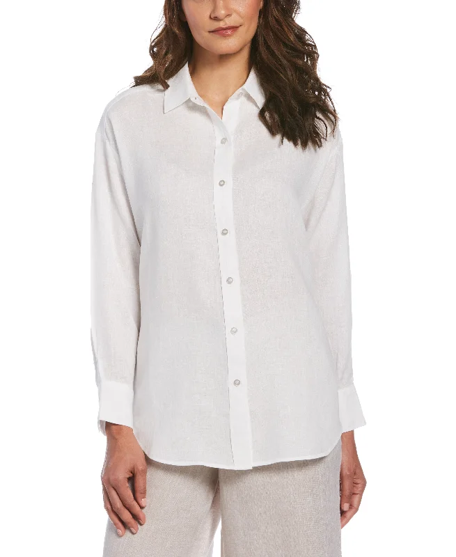 Petite Easy Linen Shirt-- Silk Blend Satin Velvet