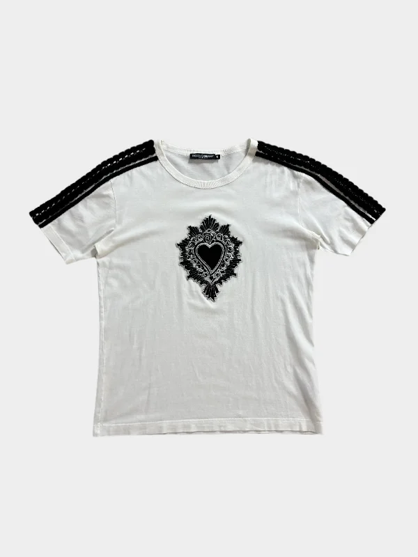 T-Shirt Patchwork-- V-Neck T-Shirt Long Sleeve Cotton