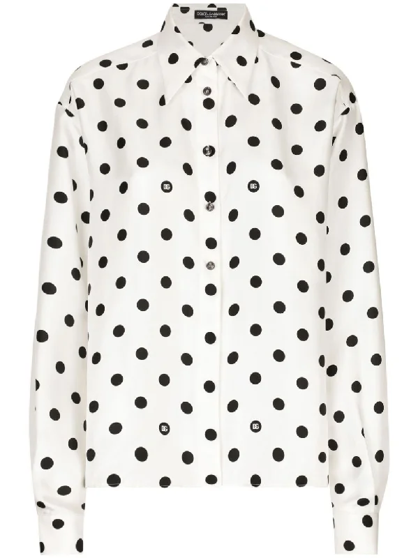 Dolce & Gabbana Women's Shirts White-- Front Pockets Side Pockets Patch Pockets