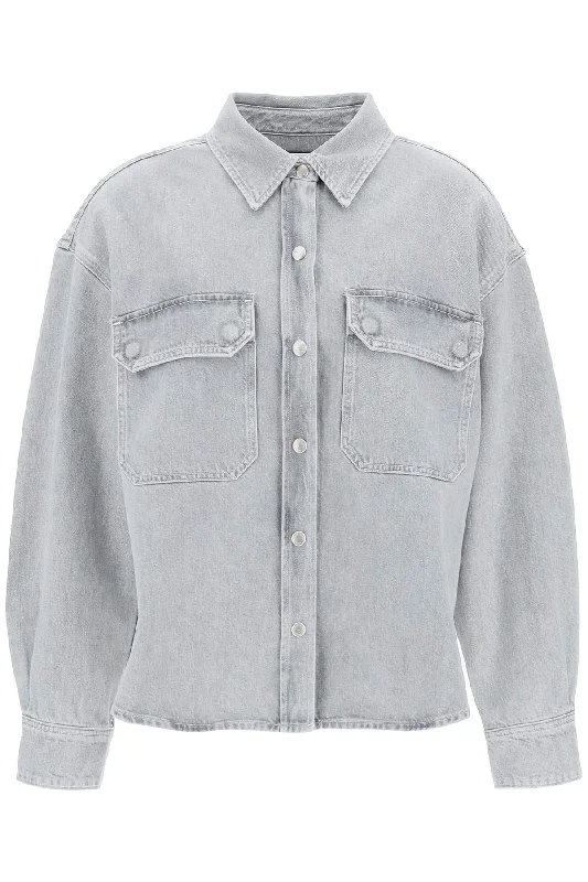 Agolde Women's Gwen Denim Shirt For Women-- Fleece Nylon Spandex