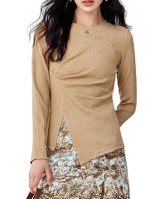 Ounixue T-Shirt-- Print Jacquard Patchwork