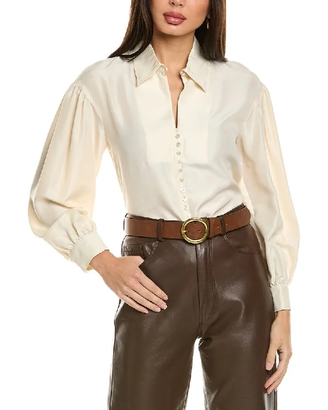 Weekend Max Mara Alacre Silk Shirt -- Basic T-Shirt Crew Neck Short Sleeve