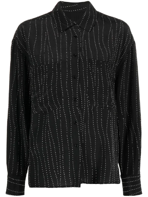 Iro Women's Shirts Black-- Fitted T-Shirt Seamless Stretchy