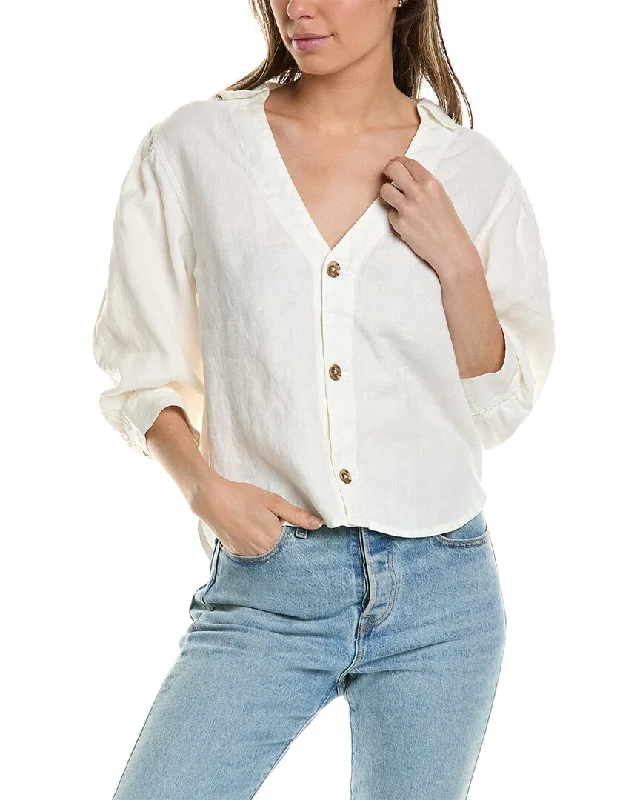 Dl1961 Candice Linen Shirt-- Mesh Fabric Canvas Fabric Denim Fabric