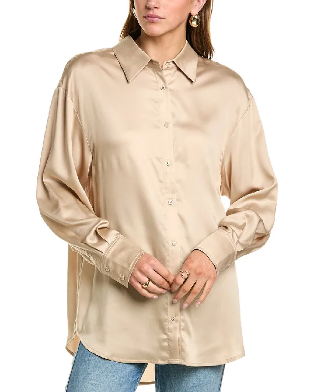 Sophie Rue Alexis Button-Down Shirt-- Solid Color Striped Floral