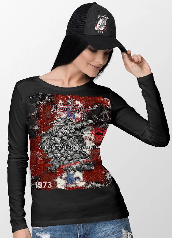 Womens BIG 1973 Red Serpent Rider Shirt-- Houndstooth Herringbone Solid