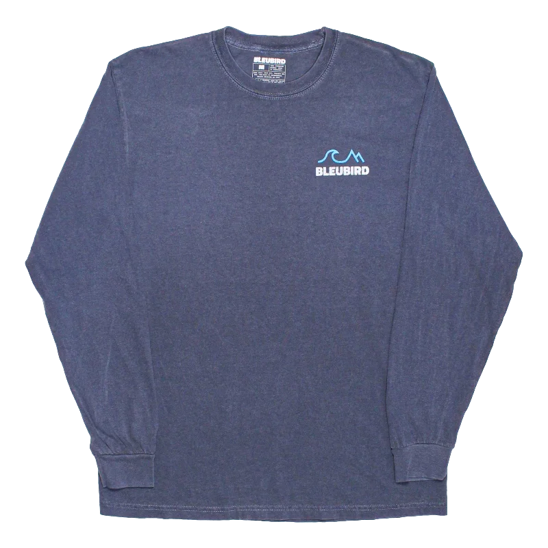 Bleubird Tides Unisex Long-Sleeve T-Shirt-- Chenille Blend Fleece Blend Nylon Blend