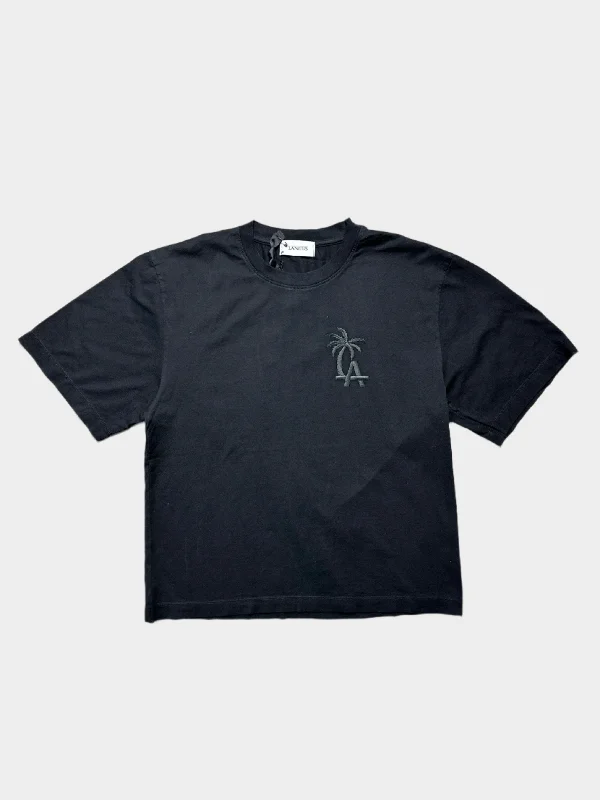 T-Shirt Embroidered Logo-- Solid Print Embellished