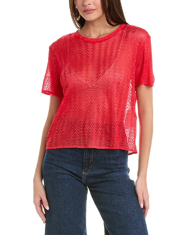 M Missoni T-Shirt-- Lace Blend Ribbed Blend Corduroy Blend