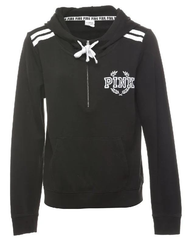 Pink Printed Hoodie - L Hoodie with Embroidery Detailed Premium