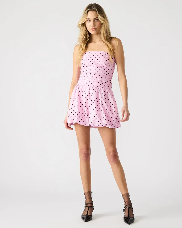 GIGI DRESS PINK Tunics Satin smooth