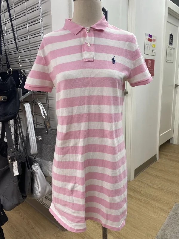 Polo Ralph Lauren striped dress L Crew Neckline Sporty